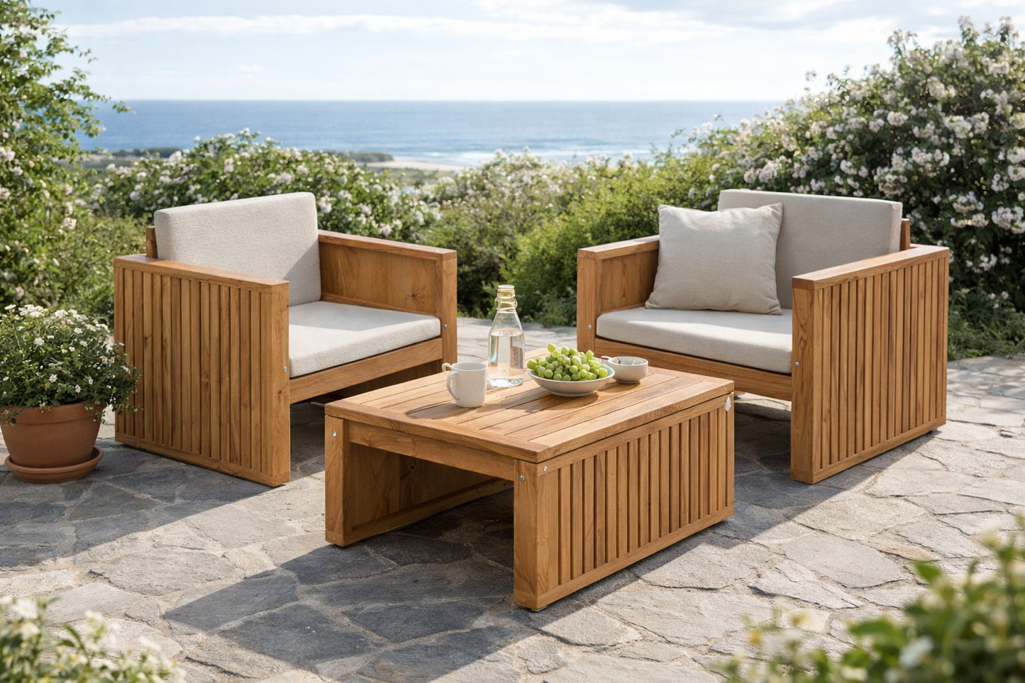 Fjord Loungegruppe – 2 stoler + bord