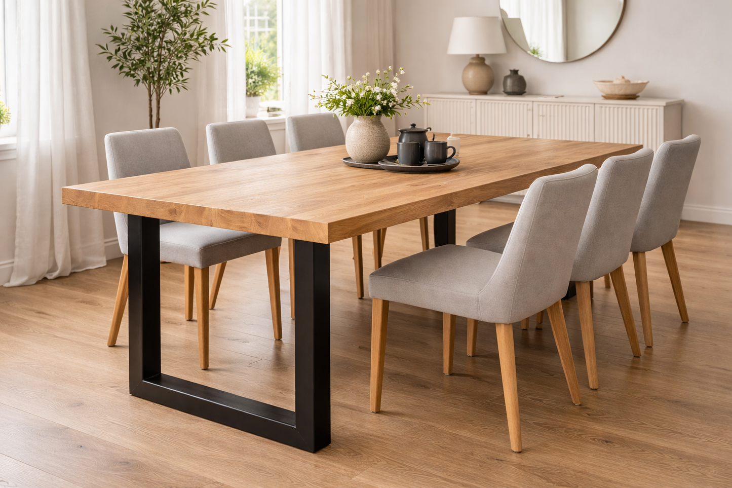 Design ditt eget spisebord i massiv eik